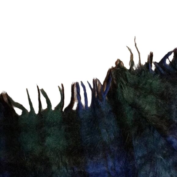 Foxford Made in Ireland Blue Green Mohair Throw. OS - Picture 4 of 4